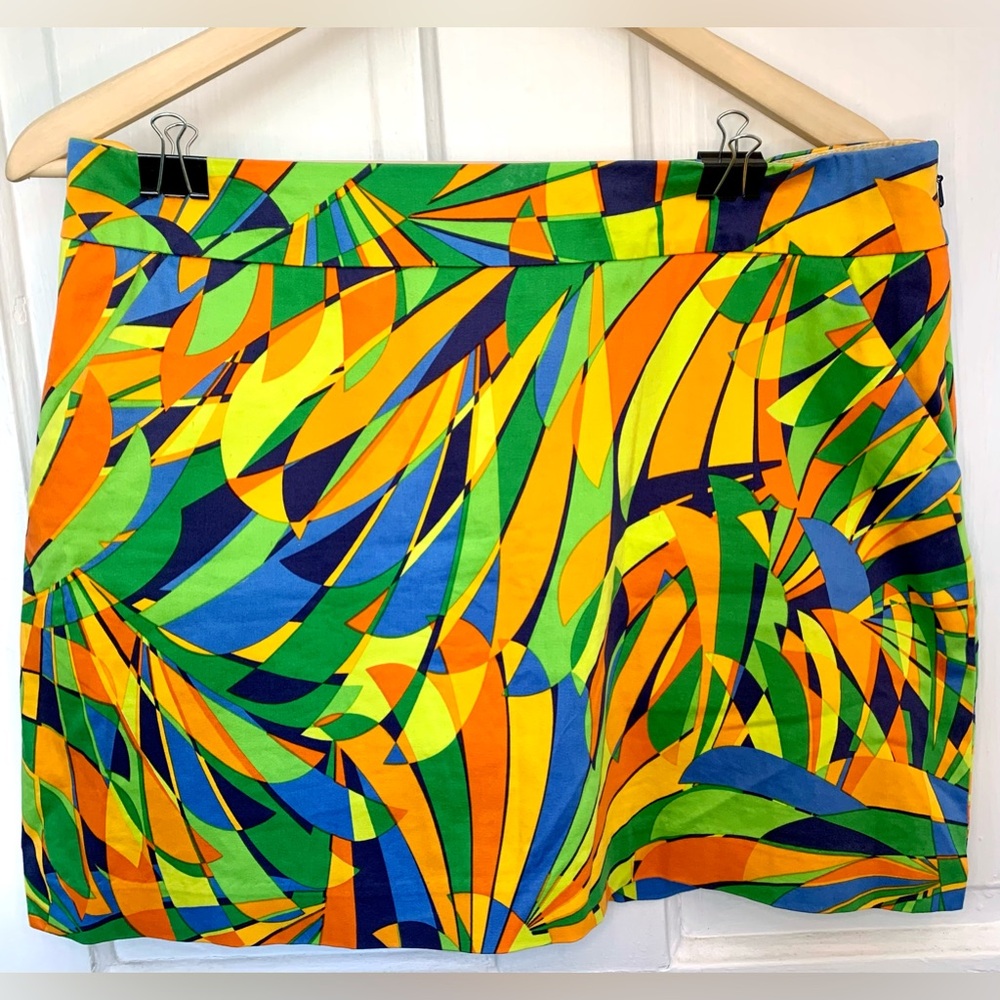 Loudmouth Peacock Golf Skirt/Skort - 8 - Front and Back Pockets - Womens